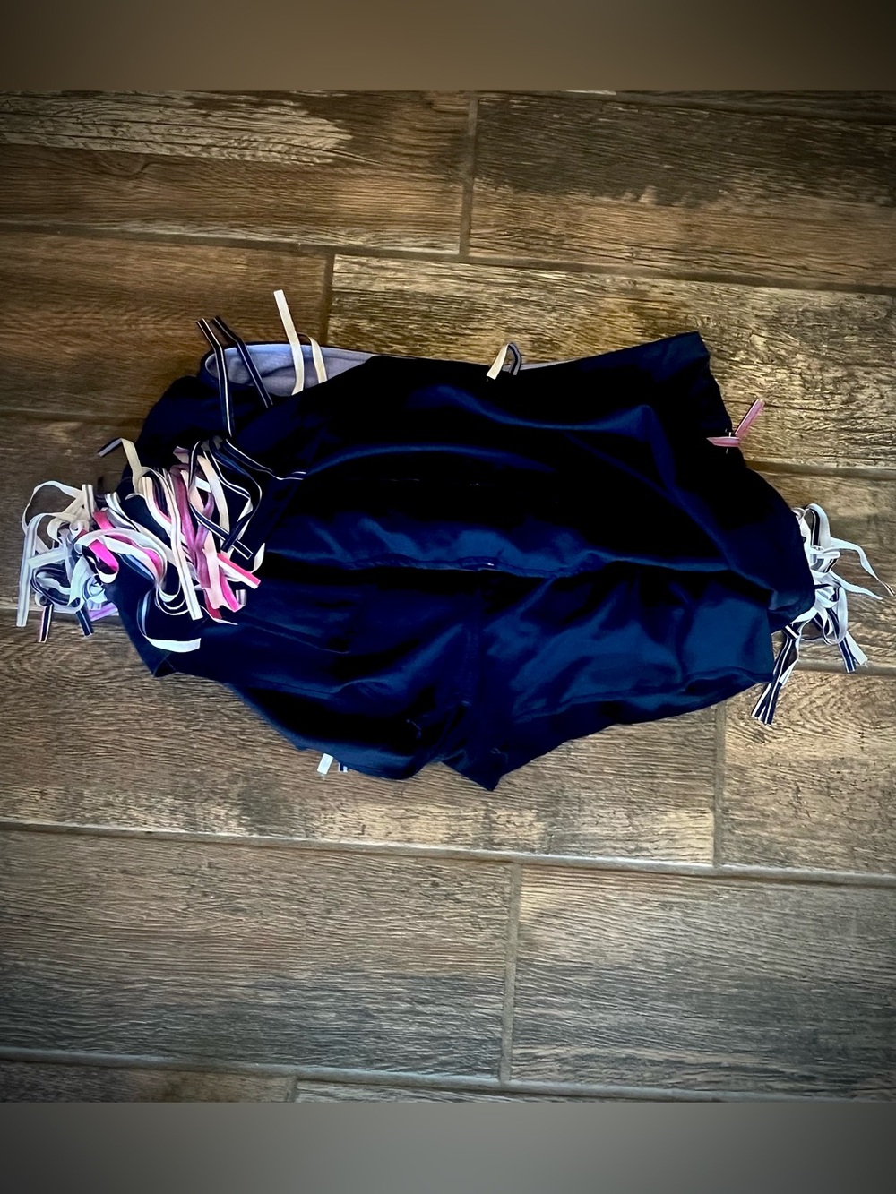 GG Blue Luxe running or athletic fringed skirt with built in shorts L - Picture 3 of 6